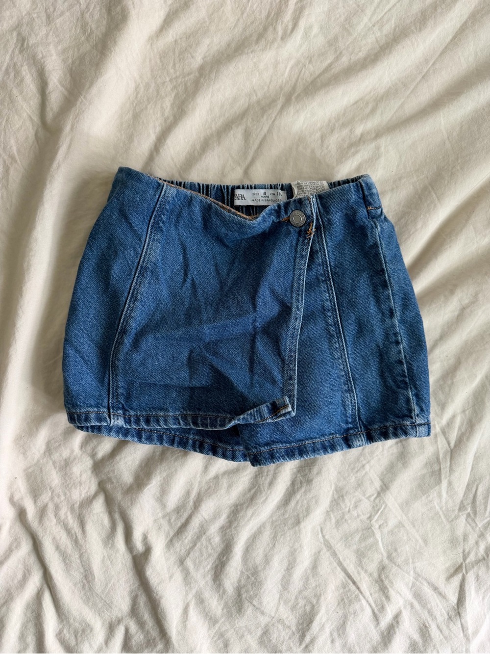 Zara Blue Denim Wrap Skirt for Kids